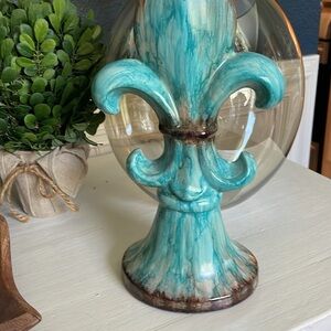 Turquoise Fleur-de-Lis Home Accent